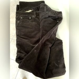 Deep black corduroy pants